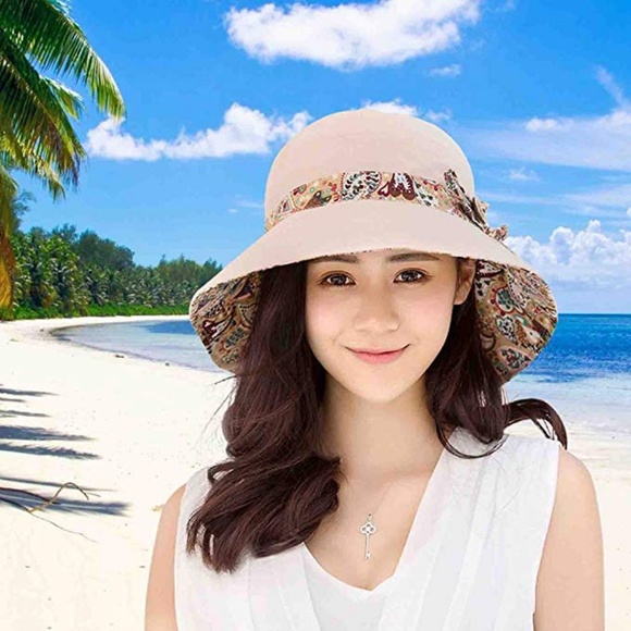 Womens Sun Summer UV Protection Floppy Beach Hat - Picture 6 of 6